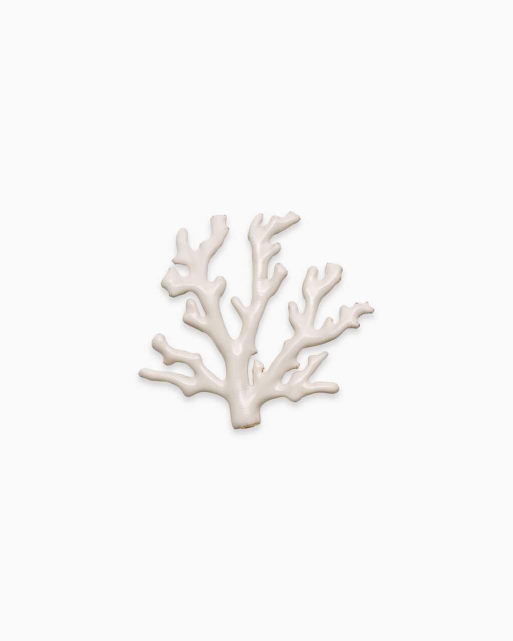 Ibiza Smalto brooch in gold-plated sterling silver with white enamel