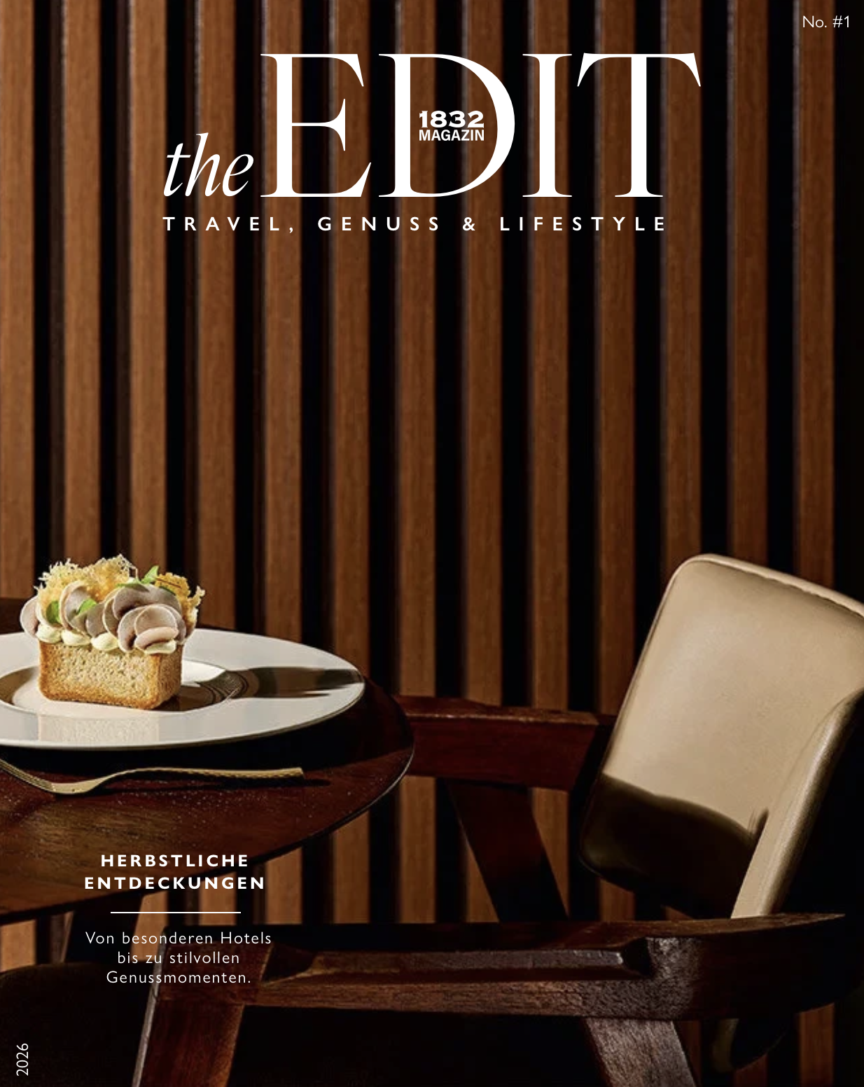 THE EDIT cover No. 1 2026 – Travel Genuss Lifestyle